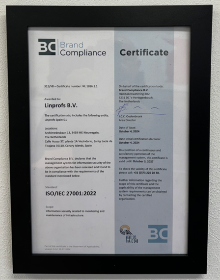 ISO 27001 Certificate